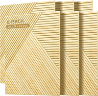 Panneaux acoustiques muraux en fibre de polyester PET, rainurés CNC, imprimés avec un motif bois UV, panneaux décoratifs absorbants le son
