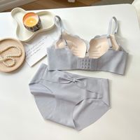 FF3301 Soutien-gorge minimiseur sans fil à nœud papillon pour femmes et filles, lingerie, sous-vêtements confortables pour femmes, soutien-gorge push-up et ensembles de culottes