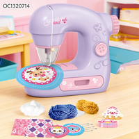 Jeux de tricot pour filles, fournitures d'activités DIY, mini machine à coudre électrique pour enfants, kits d'artisanat DIY, décorations faites à la main