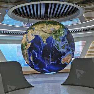 Tela esférica interna de LED Apexls P1.8 P2 P2.5 colorida para sala de exposições, bola de LED com diâmetro de 1m, preço