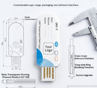 Indicateur de température portable à usage unique, léger, avec alarme LED, bande de température -30 à 70°C pour la chaîne du froid, l'expédition de produits médicaux et alimentaires