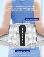 Ceinture de soutien lombaire en acier, réglable et respirante, pour soulager les douleurs du bas du dos, pour hommes et femmes, sport et travail