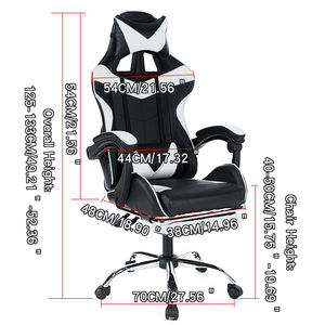 <span class=keywords><strong>Chaise</strong></span> de jeu de course à LED blanche en gros, amovible, bon marché, de bonne qualité, en cuir PU rose, <span class=keywords><strong>chaise</strong></span> de jeu à gravité zéro - Product Image 2