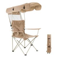 Chaise pliante portable avec auvent parasol chaise de plage chaise de jardin de camping parfaite pour les activités de plein air avec fourmi renforcée