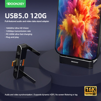 DOONJIEY USB5 120G Soporte para Teléfono de Aleación de Aluminio con Funciones Completas, PD 240W, Transferencia de Datos de Alta Velocidad, Soporte Plegable de 180 Grados