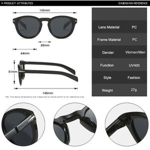 Gafas de Sol Redondas Polarizadas TAC con Logotipo Personalizado, Diseño Retro Azul Verde para Mujer, con Remaches, Protección UV400, para Hombre - Product Image 4