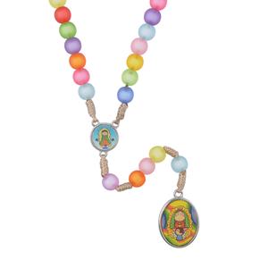 Chapelet catholique Notre-Dame <span class=keywords><strong>de</strong></span> <span class=keywords><strong>Guadalupe</strong></span> en perles arc-en-ciel, collier <span class=keywords><strong>de</strong></span> prière, bijoux religieux avec médaille <span class=keywords><strong>de</strong></span> la Vierge Marie - Product Image 4