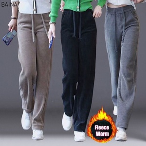 <span class=keywords><strong>Pantaloni</strong></span> <span class=keywords><strong>Donna</strong></span> in <span class=keywords><strong>Velluto</strong></span> a <span class=keywords><strong>Coste</strong></span> Larghi e Lunghi con Fodera in Caldo Pile Spesso, Vita Alta con Coulisse, <span class=keywords><strong>Pantaloni</strong></span> Casual di Moda - Product Image 2