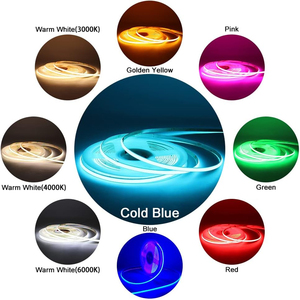 Bande lumineuse <span class=keywords><strong>LED</strong></span> COB super mince de 3mm 5V 12V <span class=keywords><strong>ruban</strong></span> flexible de couleur <span class=keywords><strong>pour</strong></span> la décoration de la chambre rétroéclairage FOB de voiture - Product Image 4