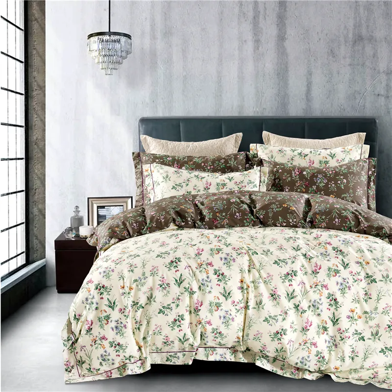 Kosmos Chất lượng cao 100% micro polyester đơn đôi 80gsm in Khăn trải giường cho giường