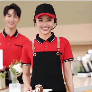 Polo Personalizado <span class=keywords><strong>Camisetas</strong></span> <span class=keywords><strong>de</strong></span> Camarero Polo Camiseta para Barbacoa Tienda Hot Pot Restaurante Supermercado Uniformes <span class=keywords><strong>de</strong></span> Personal - Product Image 5