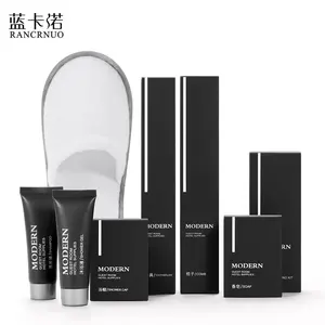 Wholesale hotel toiletry kit custom logo packaging amenity for hotel amenities set luxury bathroom toiletries hotel supplies