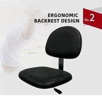 Chaise ESD Leenol ergonomique antistatique pour laboratoire, en cuir PU, réglable en hauteur, avec certificat CE ROHS pour salle blanche