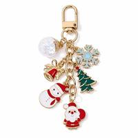Porte-clés en alliage de zinc motif sapin de Noël, bonhomme de neige, flocon de neige, Père Noël, cloche, dessin animé mignon, cadeau pour femmes et hommes, fait main, vente en gros
