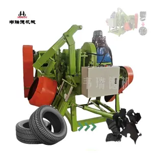 Truck tire cutter machine ce certified waste tire recycling mechanism to make rubber block cutting machine