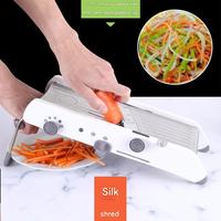 Déchiqueteur multifonctionnel, trancheuse, coupe-légumes, râpe à légumes professionnelle, mandoline, trancheuse en acier inoxydable réglable