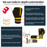 Design personnalisé Logo L'eau De Boxe Gants De Boxe Gants Japon Japonais De Boxe Gants
