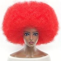 Perruque Afro de Clown Extra-Large et Volumineuse, Idéale pour les Fêtes Costumées et le Cosplay