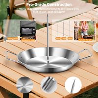 Poêle à shawarma et à gyros en acier inoxydable avec broche verticale à 5 pointes (6"-14") compatible four/grill