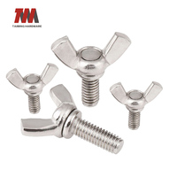 Vis à tête papillon Taiming Wing Bolt personnalisée M3-M12 DIN316 en acier inoxydable 304 finition naturelle, vis à tête hexagonale 25 mm