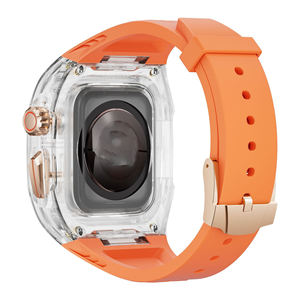 Étui de protection transparent de luxe Upro PC avec bracelet en silicone pour Apple Watch S10 9 8 7 SE, bracelet de remplacement en caoutchouc 44/45mm 49mm 46mm - Product Image 6