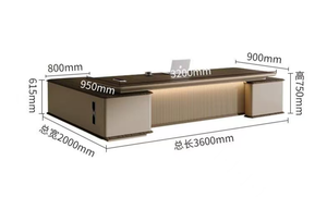 Bàn văn phòng thương mại gỗ rắn chất lượng cao với thiết kế hiện đại có thể mở rộng và chuyển đổi các tính năng E1 - Product Image 3