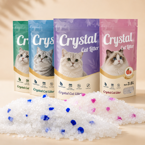 Blue Mix Crystal Cat Litter Silica Gel Cat <b>Sand</b> Long Lasting Deodorizing OEM Factory Direct - Product Image 1