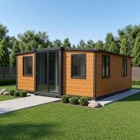 Maison préfabriquée, maisons modulaires préfabriquées, 20 pieds, 40 pieds, 1, 2 ou 3 chambres, maison conteneur extensible en acier avec cuisine et salle de bain