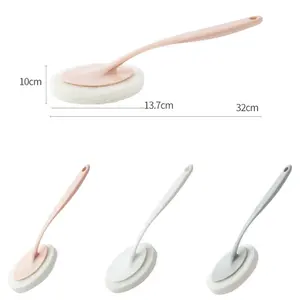 Cepillo de Esponja Multifuncional de Mango Largo para Lavar Platos, Limpiar la Cocina, el Baño, Descontaminar y Limpiar Pisos de Azulejos - Product Image 6