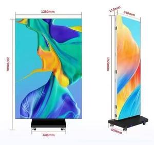 จอแสดงผลโปสเตอร์ LED พับได้สำหรับใช้งานภายในอาคาร GOB P1.25 ขนาด 1280x1920 มม. แผงอลูมิเนียมหล่อขึ้นรูป จอแสดงผลโฆษณา LED HDR ความสว่าง 500cd - Product Image 2