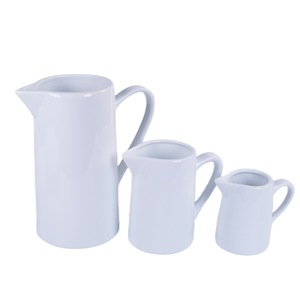 Venta de fábrica, pequeña jarra de agua de cerámica caliente, juego de jarra de cerámica para restaurante, jarra de leche para leche, Arte Latte - Product Image 4