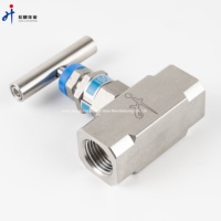 Válvulas de purga y bloque de acero inoxidable de 6000PSI, válvulas de gas de aguja de alta presión SS316