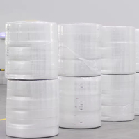 Tissu non tissé spunlace blanc biodégradable résistant à l'eau, 70-120 g/m², personnalisé en usine, pour la matière première des lingettes humides