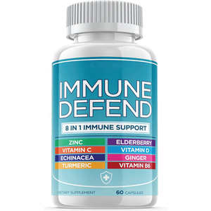 8 en 1 capsules d'échinacée suppléments de rappel immunitaire avec zinc, vitamine C, vitamine D3 curcumine au curcuma - Product Image 1