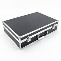 Petit étui en aluminium noir avec rembourrage en mousse Étui de transport OEM personnalisable pour instruments de protection pour équipement