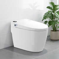 WC intelligent de luxe monobloc avec pulvérisation à bulles et auto-nettoyant pour salle de bain