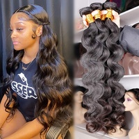Foxen Ondulation Naturelle Cheveux Humains Extensions Trame Fermeture HD en Dentelle Double Trame Machine Cheveux Vietnamiens Vierges Paquets Vente en Gros