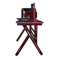 Bureau de jeu ergonomique G2 pour configuration PC, grand espace de travail, table d'ordinateur avec gestion des câbles