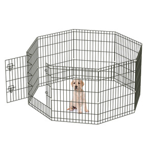 Pet Pens Iron <b>Dog</b> Cage Black Easy Assembled Indoor <b>Enclosure</b> For Small Medium <b>Dogs</b> - Product Image 1