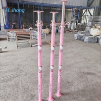 Puntal de Acero con Doble Tratamiento Antioxidante, Soporte Ajustable Galvanizado para Escaleras Exteriores y Uso en Edificios Industriales