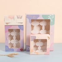 Cajas para Cupcakes y Muffins al por Mayor, Disponibles en Stock, de Grado Alimenticio, con Ventana Transparente Reforzada, para 2-4-6-12 Unidades; Cajas para Empacar Cupcakes