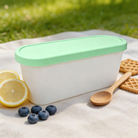 Conteneur à crème glacée avec couvercle en silicone hermétique, boîte de conservation réutilisable pour crème glacée maison, usage domestique et commercial