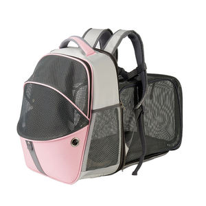 Kinghon Luxury Pet Carrier <b>Backpack</b> Comfortable Ergonomic Expandable Design Ventilated Mesh for Outdoor Zipper Adjustable Cloth - Product Image 4