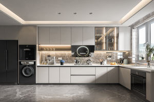 Gabinetes de Cocina de Diseño Libre y Hechos a Medida con Encimeras de Mármol Integradas, Estilo Minimalista - Product Image 5