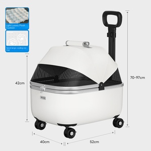 Carrito de viaje para mascotas, carrito de viaje para perros, cuatro ruedas, plegable, ecológico, gran espacio, viaje para perros pequeños - Product Image 6