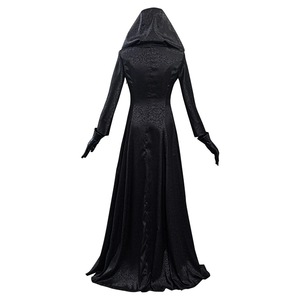 HP <b>Women</b> Gothic Hooded Long <b>Dress</b> Vintage Jacquard Vampire Witch Gown Dark Medieval Cosplay Costume <b>for</b> <b>Halloween</b> Party - Product Image 2