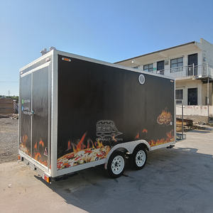 Remorque de cuisine mobile certifiée CE pour la rue américaine, entièrement équipée, avec grill pour pizzas et hot-dogs, en acier inoxydable. - Product Image 6