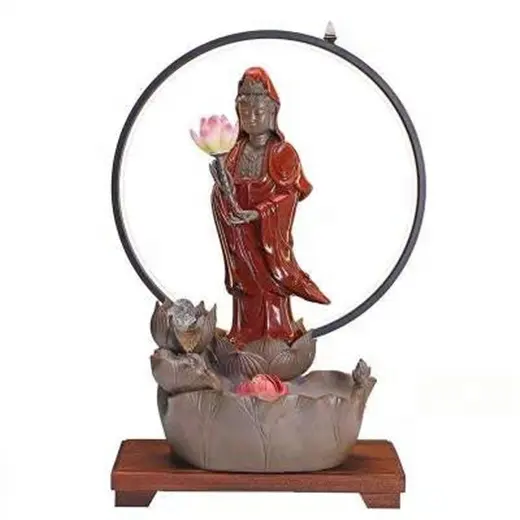 Décorations bouddhistes traditionnels en céramique avec bande LED, 1 pièce, nouveauté produit