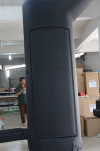 Inflatable Black Arch Customized Logo Digital Printing Waterproof Durable Electric Air Pump Plug Powered 12ft Tall Advertising - Product Image 6