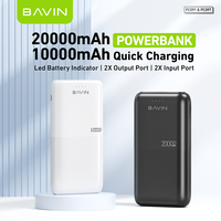 BAVIN Vente en gros Pas cher PC097 PC091 Facile à transporter 10000 Mah 20000mah Charge rapide Power Bank